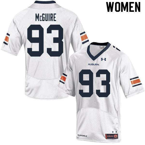 Women's Auburn Tigers #93 Evan McGuire White 2020 College Stitched Football Jersey